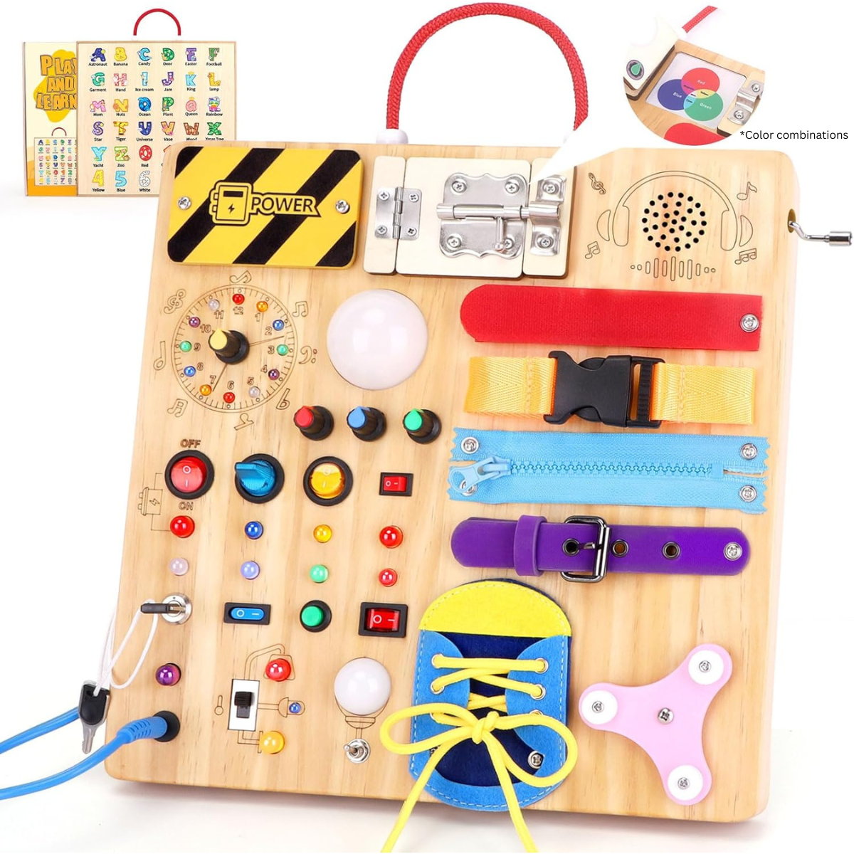 Montessori Sensory Busy Board For Toddlers | Sensorytastic