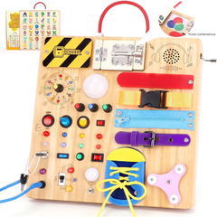 Montessori Sensory Busy Board For Toddlers | Sensorytastic