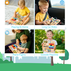 Montessori Sensory Busy Board For Toddlers | Sensorytastic